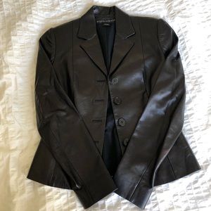 Ralph Lauren lambskin leather blazer like new 6